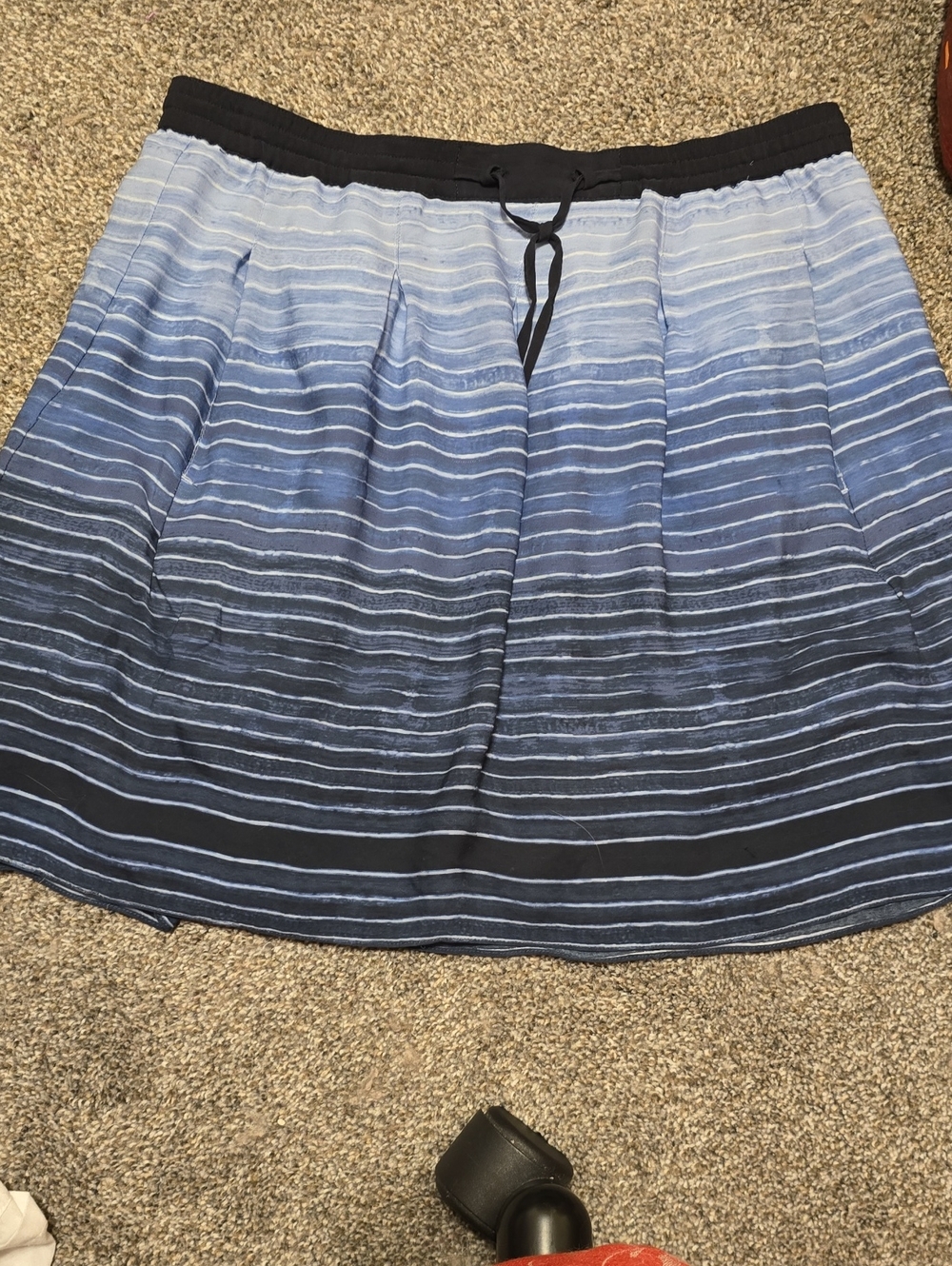 Vince Blue Ombre Striped A-Line Skirt